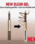 Revlon ColorStay Brow Fantasy, All In One Eyebrow Powder Pencil with Shaping Clear Gel, Gel Infused with Panthenol, Smudge-proof, 16HR Visibly Full Brows, 004 Dark Brown