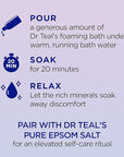 Dr Teal's Foaming Bath with Pure Epsom Salt, Sleep Blend with Melatonin, Lavender & Chamomile Essential Oils, 34 fl oz (Pack of 2)