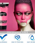 MEICOLY Pink Halloween Face Body Paint, 2.37Oz Large Tube Water Based Non-Toxic Body Paint for Adult Children,Highly Pigmented Face Painting for SFX Special Effects Cosplay Makeup