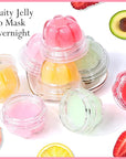 2Pc Jelly Lip Mask Overnight,Fruity Strawberry Collagen-Strawberry