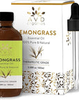 Lemongrass Essential Oil | 100% Pure and Natural USDA Organic Lemon Grass Oil | for Aromatherapy Skin Home Diffusers Carrier | 3.38 fl. Oz