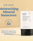 belif Dew Guard - Daily Mineral sun SPF 50 Hydrating Niacinamide Sunscreen (1.69 fl. oz) - Daily Broad Spectrum, Reduces Redness, No-White Cast, Non-Greasy, Korean Skincare