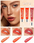 Hydrating Lip Glow Oil-3Pcs Tinted Plumping Lip Oil Lip Plumper, Moisturizing Smooth Lipgloss for Lip Care, Glossy Finish Clear Tint Shiny and Vegan Juicy Lip Gloss,Nourishing Non-Sticky Formula-Set A