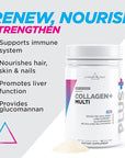 Livingood Daily Collagen Powder for Women & Men, Unflavored, Grass Fed Hydrolyzed Collagen Peptides, Protein & Multivitamins for Healthy Hair, Skin & Nails, Keto & Paleo, Gluten Free, 30 Servings