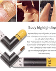 AKARY Liquid Highlighter Makeup for Face Body, Contour Warm Brown)