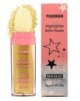 Glitter Powder Highlighter Makeup, Body Brightens the Natural Gold Color)