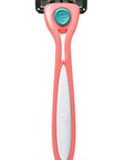 Preserve Shave 5 Five Blade Refillable Razor, Made from Recycled Materials, Coral Pink