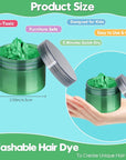 Green Hair Color Wax - Temporary & Washable Hair Styling Mud Gel for Men, Women, Kids,For Halloween, Cosplay, Party, Crazy Hair Day & Children's Day