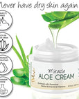 Deluvia Miracle Aloe Cream | Face & Body Moisturizer with Vitamin E & Organic Aloe Vera | Hydrating, Soothing for Dry Skin, Anti-Wrinkle, Acne Scars, Rosacea, Psoriasis, Eczema - 8 oz
