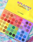 UCANBE 54 Colors Splashy Candies Eyeshadow Palette + 15pcs Makeup Brush Set, Highly Pigment Matte Metallic Shimmer Glitter Eye Shadow Bright Color Long Lasting Waterproof Easy Blending Make Up Pallet