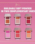 Juvia's Place Blushed Duo Blush Volume4 - Two Tone Pigmented Buildable Pressed Mineral Powder - Rosy Natural Cheeks Matte Fresh Finish for All Skin Color