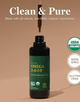 Global Healing Organic Omega 3 6 9 and 7 (Seaberry CO2 Extract) - Fish-Free, Non-GMO Omega 3 Supplement for Women & Men, Contains Perilla Seed & Flaxseed Oil - Omega 3 Fish Oil Alternative - 2 Fl Oz