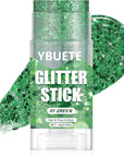 Green Face and Body Glitter Stick for Sparkling Makeup, Hair Glitter Accessories for Women, Highlighting Stick for Fairy Dust Makeup, Cheerful Face Glitter for Festive Parties and Carnivals