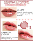 Plumping Lip Glow Oil - Hydrating Tinted Gloss, Reviver Oil, Long Lasting Moisturizing Clear Plumper Tint for Care and Dry Lips - Thanksgiving Makeup Gift for Women (#012 Rosewood)