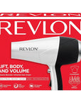 REVLON Volume Booster, Hair Dryer with Curl Enhancing Diffuser | Increase Volume, Decrease Frizz and Damage, Fast Drying, 1875 Watts (White)