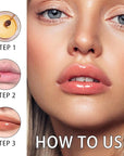 4 PCS Lip Mask Overnight, Honey&Strawberry Exfoliator