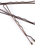 Amazon Basics Bobby Pins, Brown Hair Pins for all Hair types, 72 Count