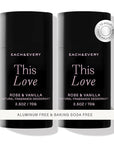 Each & Every Aluminum Free Deodorant for Women & Men, Rose & Vanilla - All Natural Deodorant for Sensitive Skin, EWG Verified - Clean, Baking Soda-Free, Plant-Based Fragrance - 2.5oz, 2 Pack