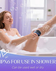 Electric Shavers for Women, Womens Electric Leg Shaver Cordless Painless Facial Hair Removal for Arms and Underarms Bikini Trimmer,Portable and Safe Wet and Dry Use Women Shaver (Iron Black)