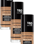 COVERGIRL TruBlend Matte Made Liquid Foundation, Toasted Caramel of 3)