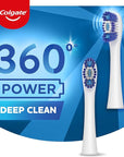 Colgate 360 Deep Clean Battery Powered Toothbrush Replacement Heads, Soft, 2 Pack
