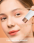 Cream Blush Stick for Cheek and Lip Tint, Skin(#3 Brighten)