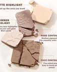 Contour Powder Highlighter Powder Contour Palette,2 In 1 Palette,Face