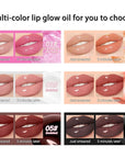 Hydrating Lip Glow Oil for Women, Color Changed Lip Plumper Gloss Moisturizing Nourishing Black Big Brush Head Lip Oil Smooth Lip Liner Stain for Lip Makeup Care and Dry Lips (black, 1 pcs)