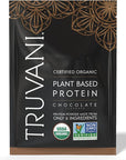 Truvani Vegan Pea Protein Powder | Chocolate | 20g Organic Plant Based Protein | 1 Serving | Keto | Gluten & Dairy Free | Low Carb | No Added Sugar