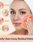 HOMEXCEL Makeup Remover Cloth 12 Pack, Reusable Makeup Remover Pads, Washable Ultra Soft Facial Cleansing Cloths For All Skin Types, 5 X 5 In, Pink