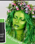 CCbeauty Light Green Face Paint Stick, Face Painting Kit, Lime Green Cream SFX Makeup Foundation, Professional Body Paint for St. Patrick's Day, Halloween Costume Party, Gamora, Shrek, Grinch Makeup
