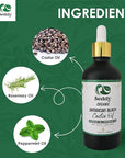 Seddy Organic Jamaican Black Castor Oil - with Rosemary & Peppermint in Glass Bottle - Cold Pressed | Hexane-Free | Promotes Hair Growth | Strengthens Hair | Hair Treatment Oil - 3.4 Fl. Oz