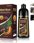 Fvquhvo Instant Black Hair Shampoo, Hair Color Shampoo for Gray Hair, Black Hair Dye Shampoo 3 in 1, Shampoo Hair Dye & Champu Para Canas, Colors in Minutes, Easy to Use, 16.90 Fl Oz