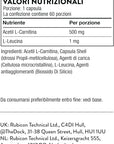 THORNE Acetyl-L-Carnitine - 500 mg - Supports Brain Function and Healthy Nerve Sensations in The Hands and Feet - Gluten-Free, Soy-Free, Dairy-Free - 60 Capsules