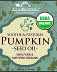 US Organic Pumpkin Seed Oil, USDA Certified Organic,100% Pure & Natural, Cold Pressed Virgin, Unrefined in Amber Glass Bottle w/Glass Eyedropper for Easy Application (Large (4 oz, 115 ml))