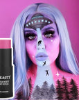 CCbeauty Hot Pink Face Paint Stick, Face Painting Kit, Full Coverage SFX Makeup Foundation, Professional Non-Toxic Body Paint for Halloween Costume Cosplay Party, For Barbie, Panther, Catrina Makeup