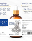 HIQILI Myrrh Essential Oil, for Skin, Massage, 100% Pure & Natural - 1.01 Fl Oz