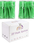 PANA Cosmetic Make Up Disposable Plastic 2.5" Spatulas Skin Care Facial Cream Mask Spatula (APPLE GREEN - 200 Pcs Box)