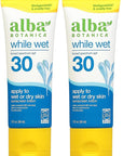 Alba Botanica, Sunscreen Lotion While Wet SPF 30, 3 Fl Oz (Pack of 2)