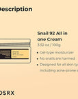 COSRX Snail Mucin 92% Repair Cream,