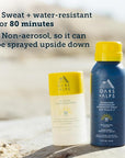 Travel Sunscreen Spray for Face & Body, SPF 50 Spray Sunscreen Infused with Vitamin C & Antioxidants, No White Residue, Water & Sweat Resistant, Lightweight, Hydrating, 1.87oz, 4pk