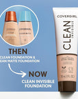 COVERGIRL Clean Matte Liquid Foundation, Deep Golden 570, Pack of 1