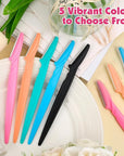 100 Pcs Eyebrow and Face Razors for Women and Men, Multi-Color Hair Trimmers with Protective Covers, Safe and Newbie-Friendly