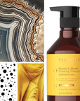 Theorie Monoi and Buriti Glossing Shampoo - Hydrate & Shine - Suited for Coarse and Dry Hair - Protects Color & Keratin Treated Hair, Pump Bottle 400mL