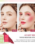 MEICOLY Multi Use Makeup Blush Stick,On-the-Go 2-in-1 Lip