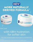 NIVEA Soft Refreshingly Soft Moisturizing Cream for Face, Body and Hands, Lightweight, Non-Greasy, 48-Hour Body Moisturizer with Jojoba Oil and Vitamin E, 6.8 Oz Jar, Pack of 3