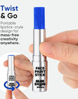 Blue Squid PRO Blue Face Paint Stick - Waterproof Blue Body Paint for Skin Adults & Kids Eye Black Baseball, Eyeblack Softball - Hypoallergenic Twist-Up Non-Toxic Makeup Stick for Cosplay, Sports, SFX