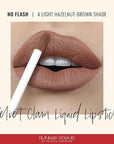 Runway Rogue Velvet Glam Liquid Lipstick, Almost-Matte Light Hazelnut-Brown Lipstick, ‘No Flash’