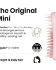 Tangle Teezer Original Detangler Brush, Dry & Wet Travel Size Mini Hair Brush, for Kids & All Hair Types, Millennial Pink