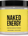 Naked Energy - Pure Pre Workout Powder for Men and Women, Vegan, Unflavored, Healthy Pre Workout - No Added Sweeteners, Colors Or Flavors - 50 Servings